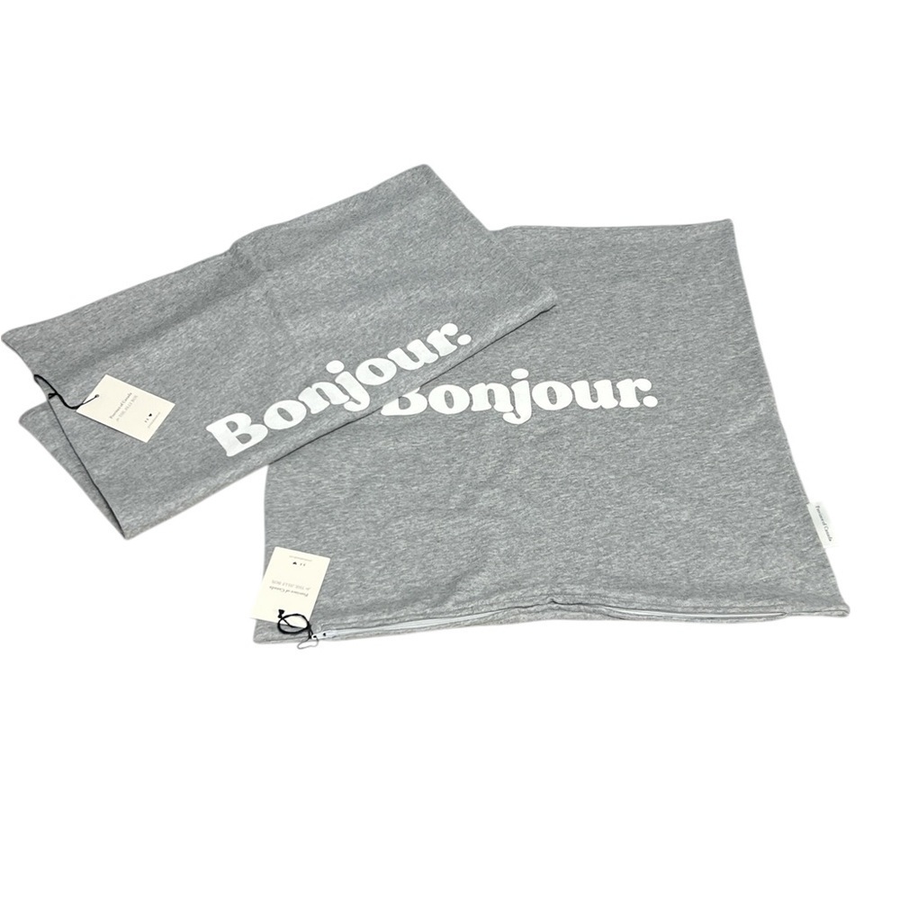 🆕 2 Pcs JILLY BOX x PROVINCE OF CANADA Bonjour Pillow Cases